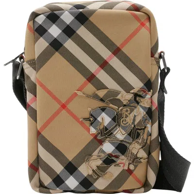 Burberry Check Phone Bag In Sand