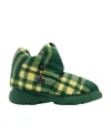 Burberry Man Ankle Boots Green Size 9 Textile Fibers In Green