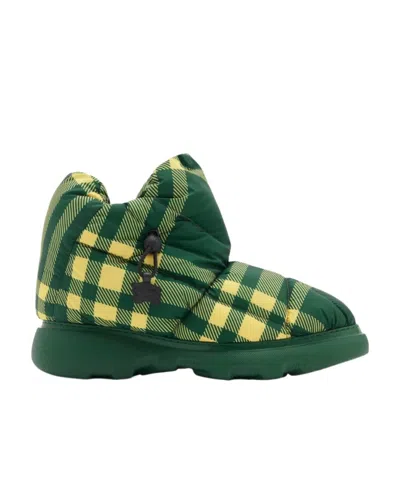BURBERRY CHECK PILLOW ANKLE BOOTS