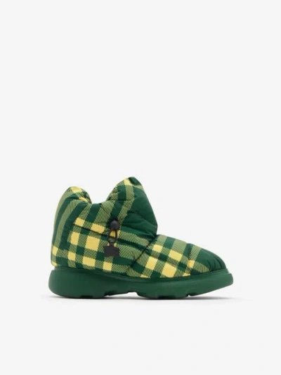 Burberry Check Pillow Boots In Primrose