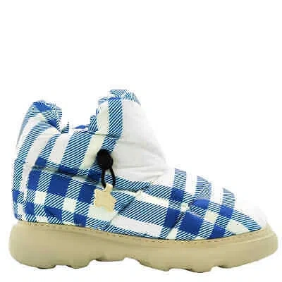 Pre-owned Burberry Check Pillow Drawstring Boots In Check Description