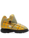 Burberry Printed Polyester Pillow Check Ankle Boots In Neutrals
