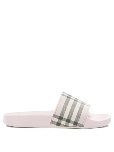 BURBERRY BURBERRY CHECK PINK POLYURETHANE SLIDE