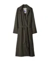 Burberry Check-plaid Reversible Trench Coat In Black