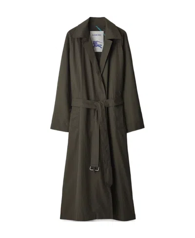 BURBERRY BURBERRY CHECK-PLAID BELTED REVERSIBLE TRENCH COAT