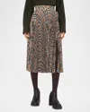 Burberry Embroidered Polyester Blend Skirt In Linden Ip Check