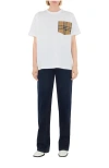Burberry Check Pocket T-shirt In White