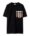 Burberry Carrick Check Pocket T-shirt In Black