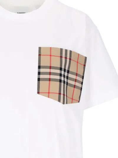 BURBERRY CHECK POCKET DETAIL T-SHIRT