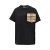 Burberry Check Pocket T-shirt In Black