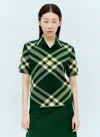 BURBERRY CHECK POLO TOP