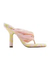 Burberry Printed Fabric Pool Check Thong Mules In Nude