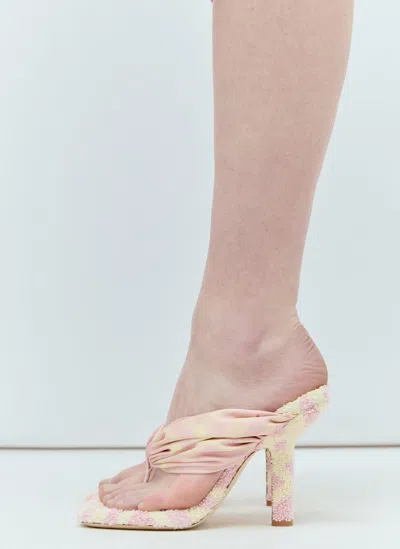 BURBERRY CHECK POOL SANDALS