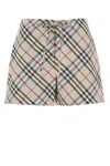 Burberry Check Poplin Bermudas In Multi