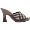 Burberry Check Potter Mules In Animal Print