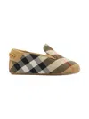 Burberry Check Pre-walkers In Brown