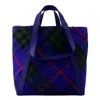 Burberry Check Print Adjustable Shoulder Straps Tote Bag