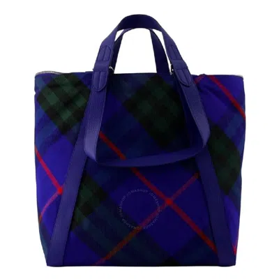 Burberry Check Print Adjustable Shoulder Straps Tote Bag