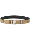 Burberry Check Print Belt Plaque