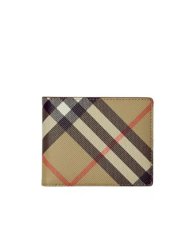 BURBERRY BURBERRY CHECK-PRINTED BI-FOLD WALLET