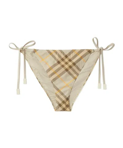 BURBERRY BURBERRY CHECK-PRINTED SIDE-TIED BIKINI BRIEFS