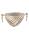 Burberry Check Print Bottom Swimsuit In Wheat Ip Check