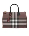 Burberry Medium Check-pattern Leather Bowling Bag In Brown
