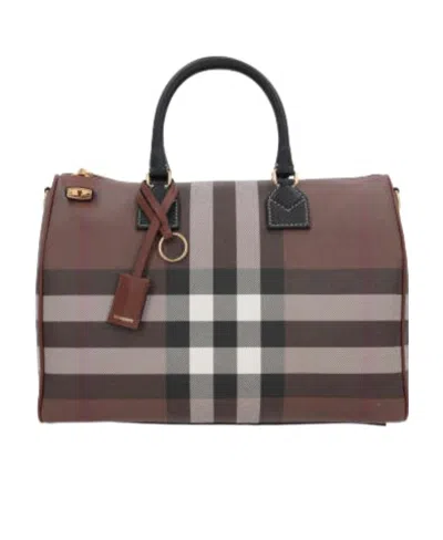 BURBERRY BURBERRY CHECKED PATTERN BOWLING BAG