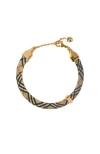 Burberry Check Print Bracelet In Gold/sand