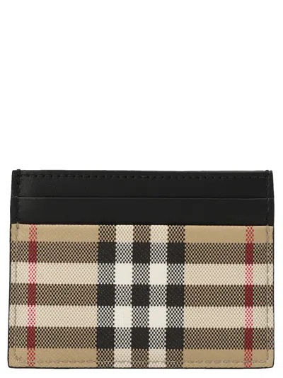BURBERRY CHECK PRINT CARD HOLDER WALLET