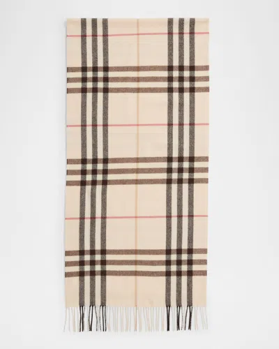Burberry Check-print Cashmere Scarf In Animal Print