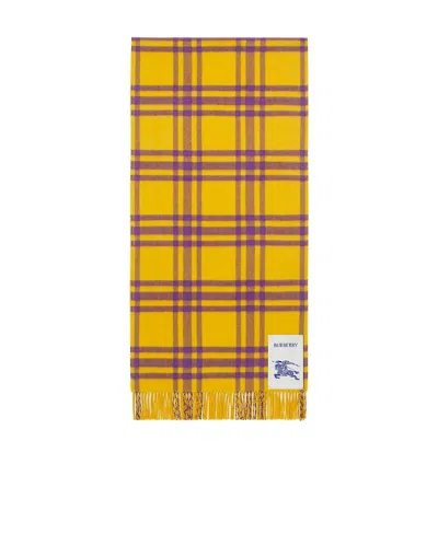 Burberry Check-print Cashmere Scarf In Brown