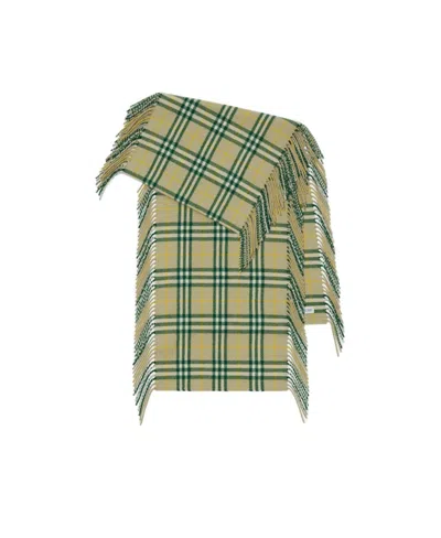 Burberry Check-print Cashmere Scarf In Nude