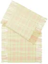 Burberry Check-print Cashmere Scarf In Yellow