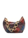 Burberry Check-print Chainmail Mini Bag In Red