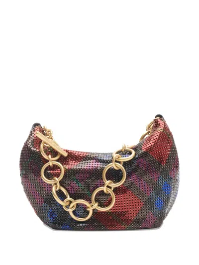 Burberry Check-print Chainmail Mini Bag In Red