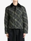 Burberry Multi Color Embroidered Logo Jacket In Green