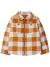 Burberry Check-print Cotton Jacket In Orange