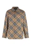 Burberry Women's Check Print Cotton Shirt In Beige