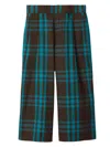 Burberry Check-print Cotton Trousers In Brown