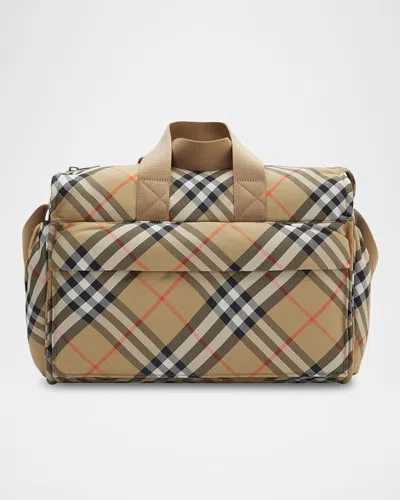 Burberry Check-print Diaper Bag In Sand