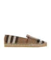 Burberry Multicolor Check Espadrilles In Brown