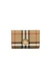Burberry Check-print Folded Wallet In Nude