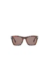 Burberry Check Square Frame Sunglasses In Nude