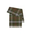 Burberry Check-print Fringed Cashmere Scarf In Brown