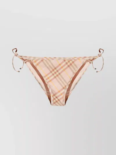 Burberry Check Print Halter Neck Bikini With Adjustable Straps In Pink