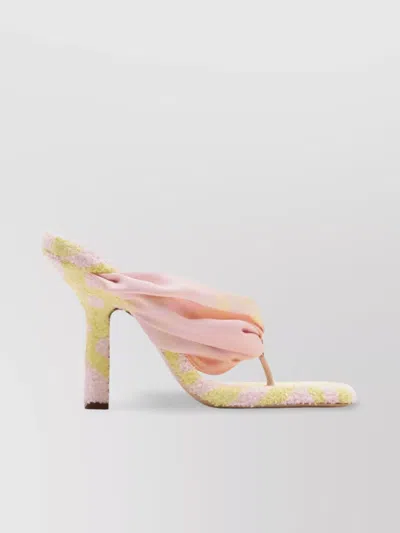 Burberry Tartan Fabric Thong Sandals 9cm In Cameo Ip Check