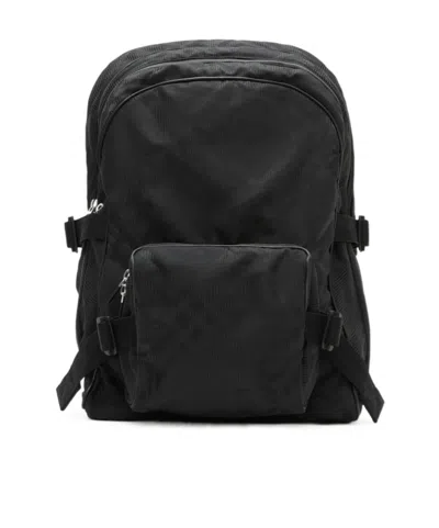 Burberry Check-print Jacquard Backpack In Black