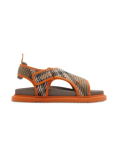 BURBERRY CHECK-PRINT KKNITTED SANDALS