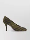Burberry Check Print Leather Stiletto Pumps